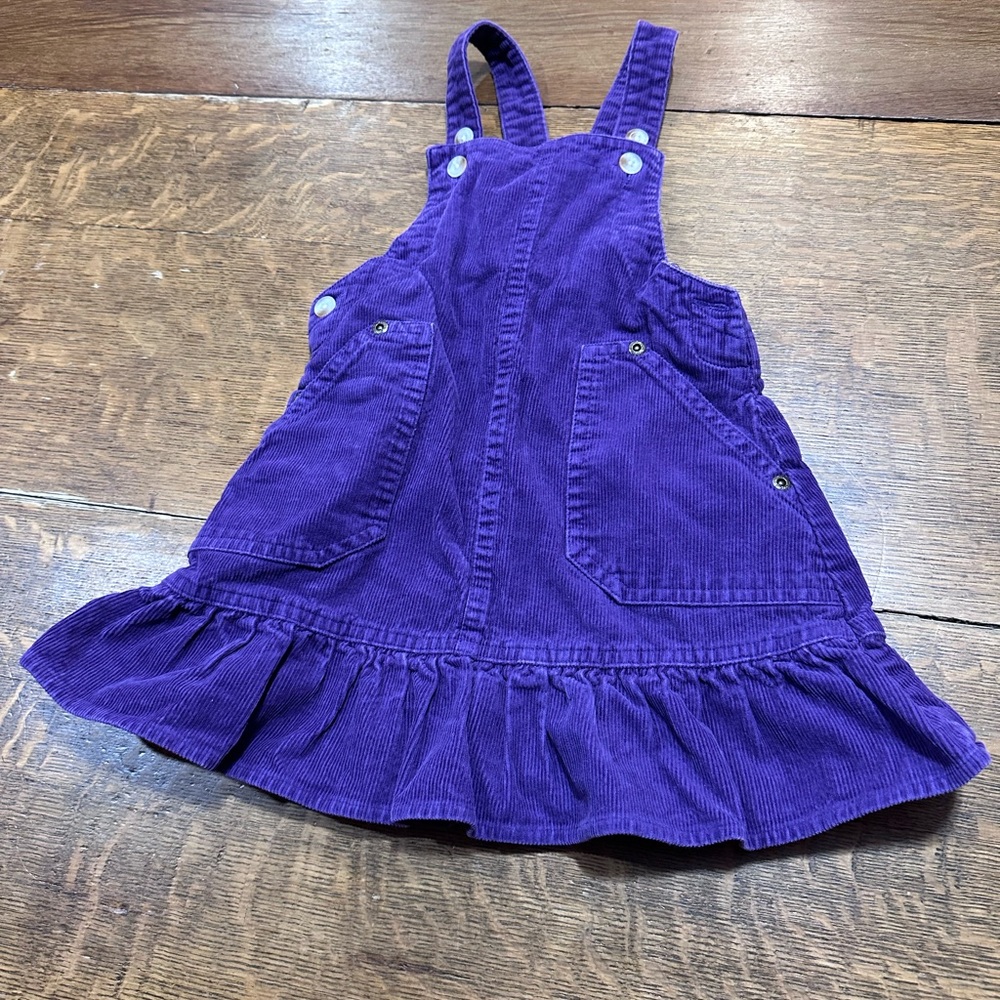 Ralph Lauren vintage Kids Purple Corduroy Dress ruffle sz 3T. U